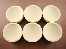 Lot of 6 - # 10 Mabor Cupel 2-3/8" Gold-Assay-Smelting-Refining-Melting-Cupels