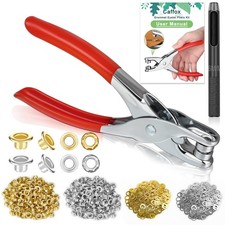 1200PCS 1/4 In 6mm Metal Eyelets Washers Hole Punch Grommet Pliers Kit