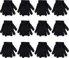 Adult Winter Gloves Knitted Magic Gloves Wholesale Lot 12 Pairs Bulk