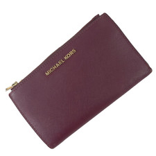 MICHAEL KORS Jet Set Travel Wallet Burgundy M...