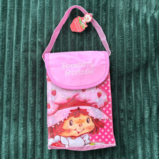 2007 Strawberry Shortcake Pink Flap Top Tote Lunch Bag