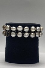 925 Sterling Silver Freshwater Pearl Bracelet (FOR PARTS & REPAIR DAMAGED) 60.0g