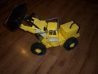 VTG Tonka Tough Front End Loader Backhoe Metal #54240 Yellow Collectable TOY