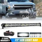 20'' Slim LED Light Bar Car Bumper For 2007-2013 Chevy Silverado 1500/2500/3500