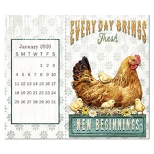 Farmhouse 2026 Postcard Desk Calendar (Calendar)