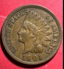 1901 US Indian Head Cent! Choice VF! Old US Coin!