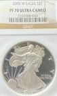2005 W $1 PROOF AMERICAN SILVER EAGLE NGC PF 70 ULTRA CAMEO (NO RESERVE)