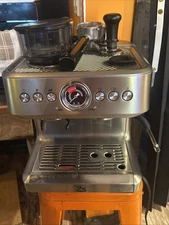 Espresso Machine with Grinder and Barista Steam Wand