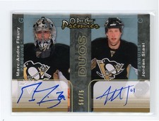 2007-08 O-Pee-Chee Premier /75 Marc-Andre Fleury Jordan Staal #PP2-FS Auto Duos