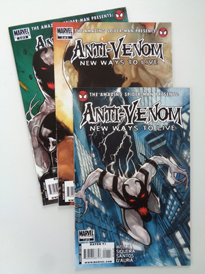 ANTI-VENOM : NEW WAYS TO DIE  FULL SET OF 1 - 3 BY ZEB WEELLS 2010