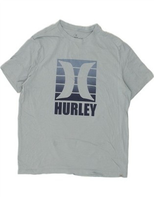 HURLEY Herren Tall Graphic T-Shirt Oberteil XL Blau Baumwolle QZ15