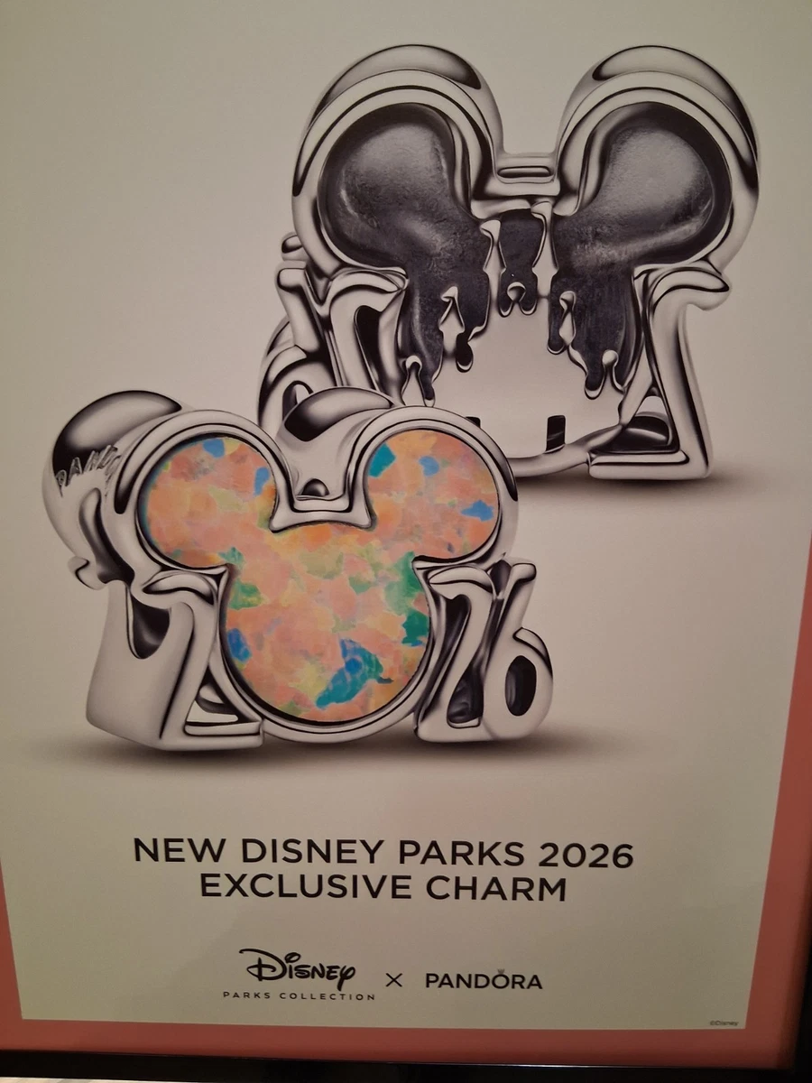 New With Box Pandora Disney Parks Exclusive 2026 Mickey Silhouette
