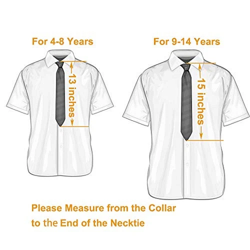 Corbata para niño pequeño corbata preatada satén niños corbata con edad 4-8 años gris Foto 4 de 4