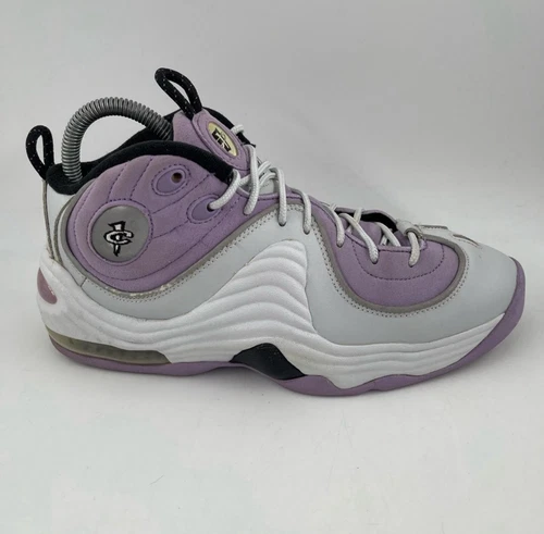 Scarpa da basket Nike Big Kids Air Penny II 2 platino viola Hardaway taglia 7 anni