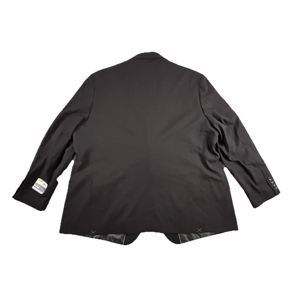 Traje elástico Haggar Premium separado para hombre 56R grande negro abrigo deportivo ajuste a medida Foto 2 de 4