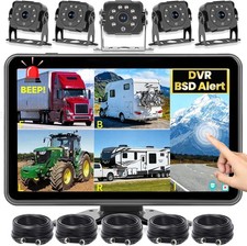 10.1" Screen - 5-Channel 1080P Wired RV Backup Camera System for Truck