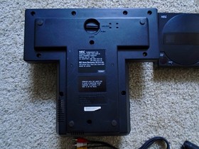 NEC TurboGrafx CD Player console, Dock, AC Adapter & AV Cables (FOR REPAIR) 16