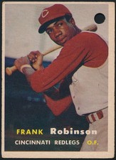 1957 Topps Frank Robinson #35 RC Hole Punch Nice Set Filler Low Grade Reds HOF