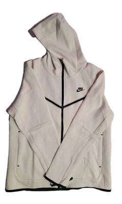 NIKE SPORTSWEAR TECH FLEECE FULL-ZIP HOODIE WHITE BLACK MEN'S L