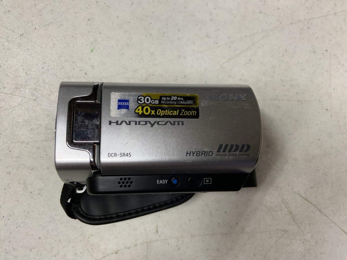 Sony DCR-SR45 30 GB Camcorder - Black/Silver for sale online