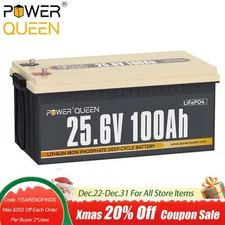 24V 100Ah Deep Cycle LiFePO4 Lithium Battery for RV Solar Marine Trolling Motor