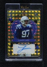2024 Wild 5 Card Draw Stacked Deck Hobby 1/1 Laiatu Latu Rookie Auto RC 16wc. rookie card picture