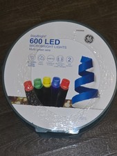 GE StayBright 600 Count 124-ft Multi Colored Micro LED Christmas String Lights
