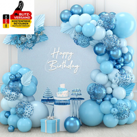 Luftballon Girlande Blau, 110 StüCk Blau Ballon Girlande Set Mit Konfetti Ballon