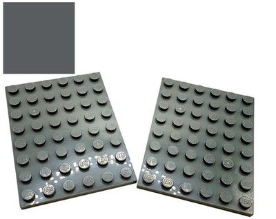 LEGO  2x Platte 6x8 Dark Stone Grey | 4210794 / 3036 Einzelteile Grau Bauplatte
