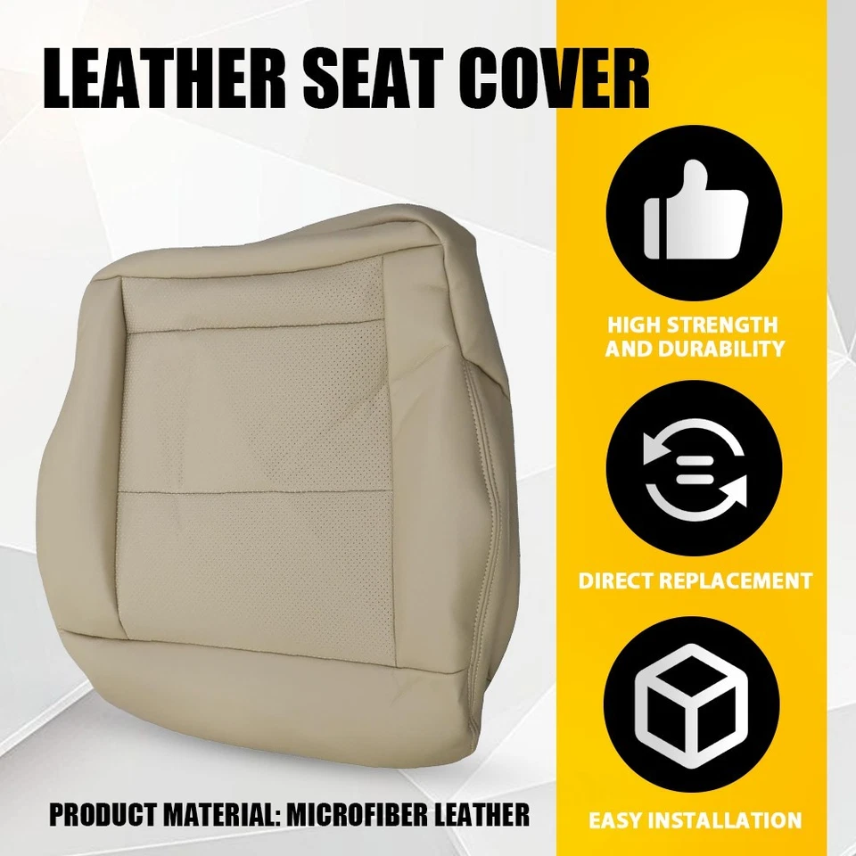 Capa de assento de couro marrom para Mercedes Benz E350 E550 2010-2014 driver lateral inferior - Imagem 3 de 4