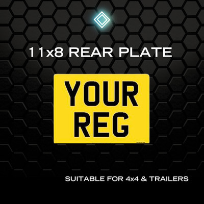 11x8 4x4 Anhänger Nummernschild hinten DRUCK | 3D | 4D | Show Einsatz | Discovery