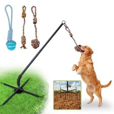 Tether Tug Outdoor Dog Toy, Interactive Exercise Game for Yard  Park with 3 ...
