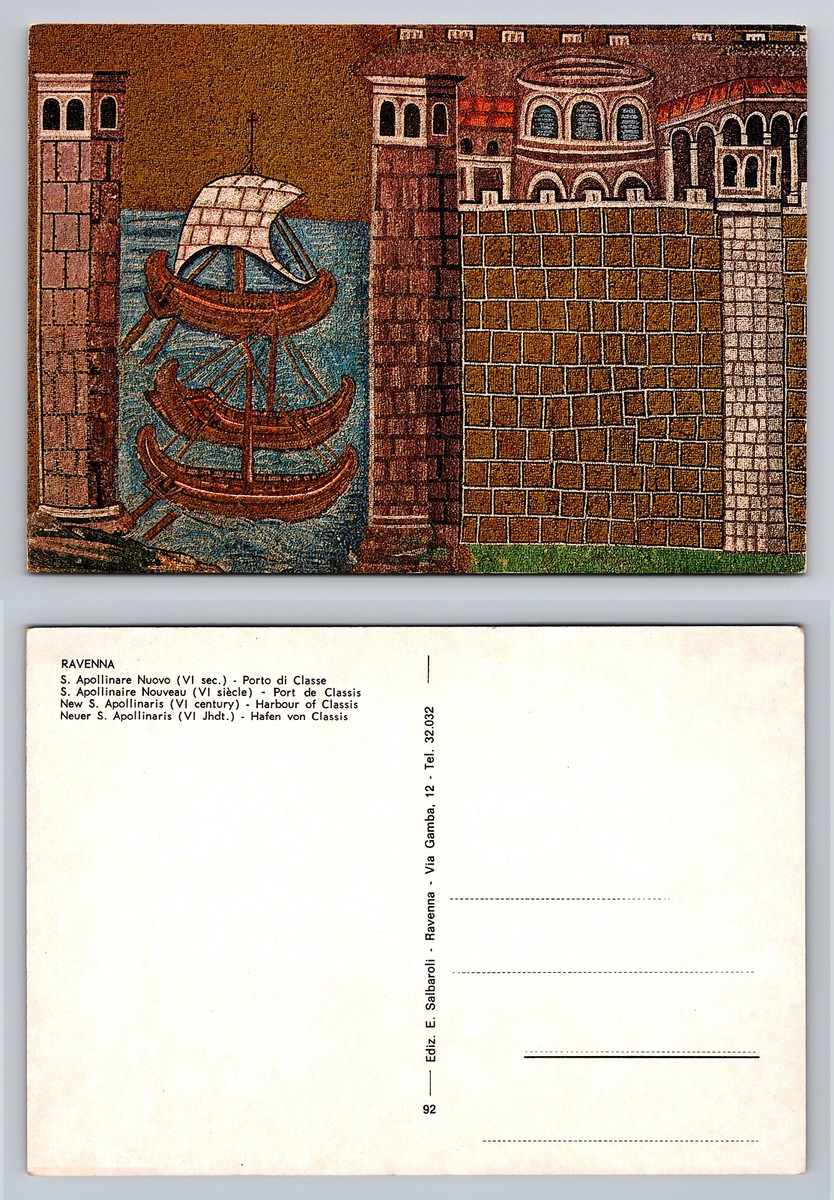 Ravenna Postcard S Apollinaire Nuovo Port di Classe Historic