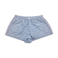 Laura Ashley Women's Small Shorts Pajama Lounge Sleep Gray Lace Damask