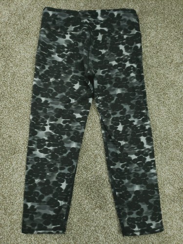 Athleta Leggings Donna XS Nero Grigio Stampa Floreale Dritto Pull On Pantaloni Elasticizzati - Foto 2 di 15