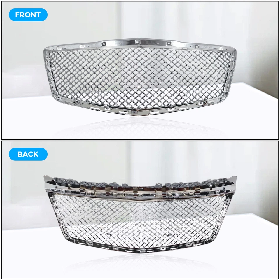 Rejilla de parachoques delantera cromada para Cadillac CTS 2014 2015 2016 2017 2018 2019 Foto 4 de 4