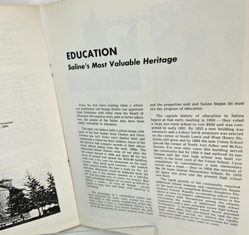 Saline Michigan Centennial Program A Century of Progress 1866-1966 - Imagen 7 de 8