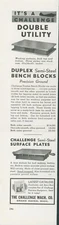 1943 WWII Challenge Duplex Semi Steel Bench Blocks Surface Plates Ad AD1