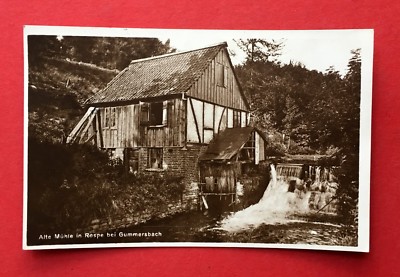 Photo postcard Gummersbach 1938 old mill near Rospe (42879