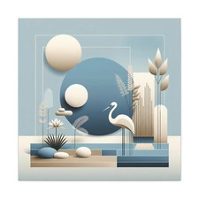 Canvas Gallery Wrap Home Wall Art Decor Modern Minimalist Scandinavian Soft Blue