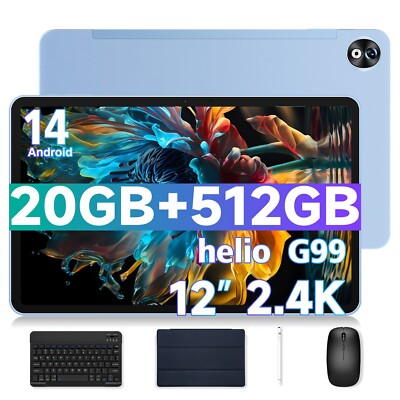 DOOGEE T40 PRO Gaming Tablet, 20GB+512GB Android 14, Octa-core 12'' 2.4K Display
