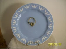 Harmony House China Sear Pattern Lotus Horizon Blue 4506 Center Handle Platter