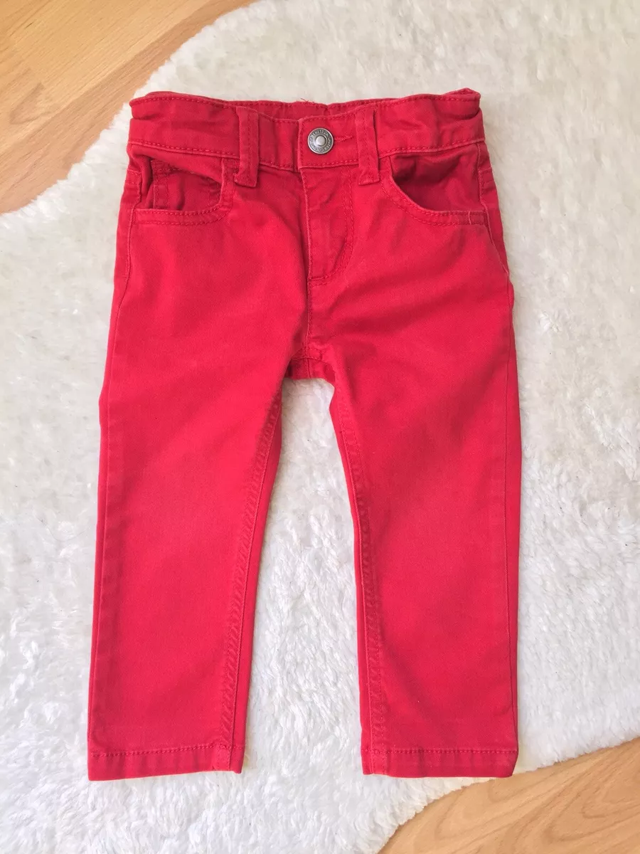 UNITED COLORS OF BENETTON RED JEANS PANTS GIRLS BOYS Adjustable eBay