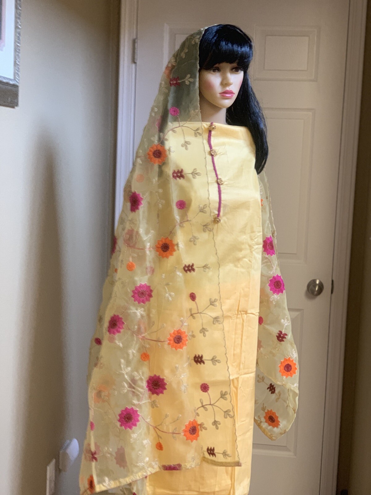 Indian Salwar Kameez Loose Unstitch Dress Material Punjabi suit cotton mix color eBay