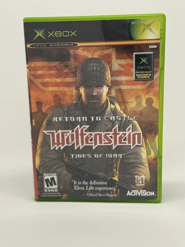 Return to Castle Wolfenstein Microsoft Xbox CIB W/ Manual Tested & Working!