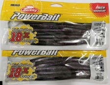 2-Berkley PowerBait Worm Straight Money Skeet Reese 7in 10 PK WatermelonCandy