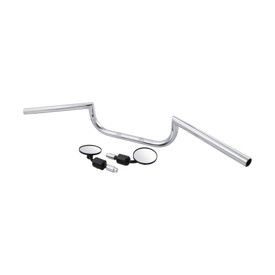 Chrome 7/8" 22mm Handlebar & Rear-View Mirrors Fit For Cafe Racer Custom Yamaha - Image 4 of 4