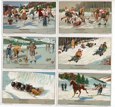 LIEBIG  S 1423,  F 1424  C/SET  '  WINTER SPORTS  11  'V/ GOOD GERMAN