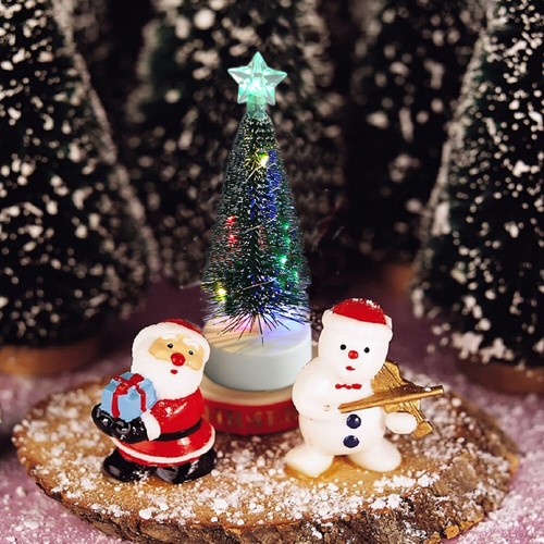 Tavolo Piccolo Albero di Natale Artificiale Mini con Luci LED Ornamenti Natale - Foto 12 di 14