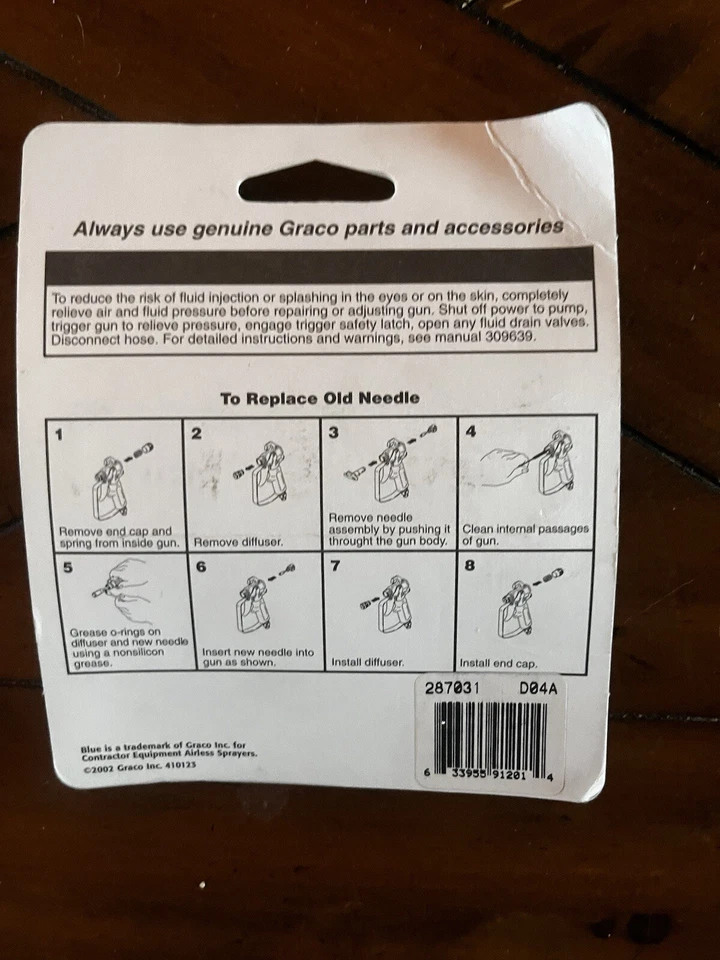 Kit de reparación de pistola Graco Foto 2 de 3